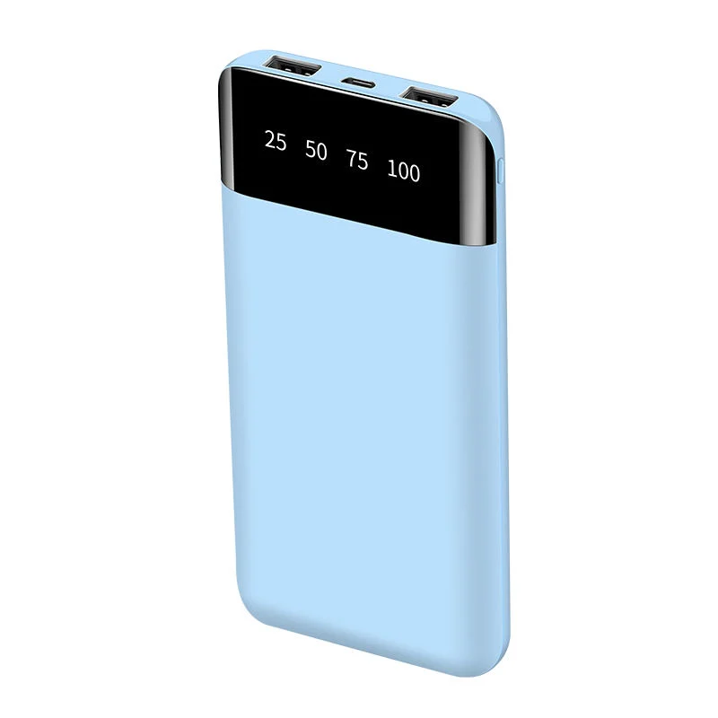 Large Capacity 10000mAh Power Bank Model with Input 5V 2A and Dual Output 5V 2.1A Portable Power Station Lithium Battery