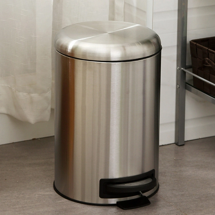 Customized Color 6L 9L Stainless Steel Waste Bin Office Hotel Garbage Can Kitchen Trash Can