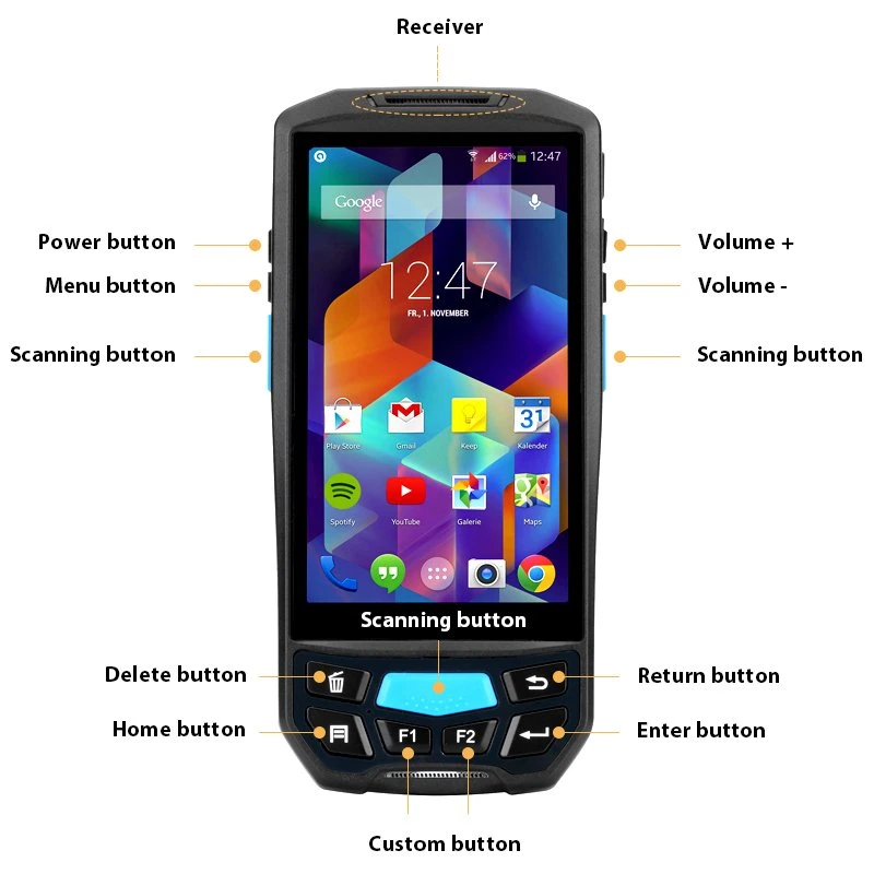 NFC WiFi Handheld Device Rugged PDA