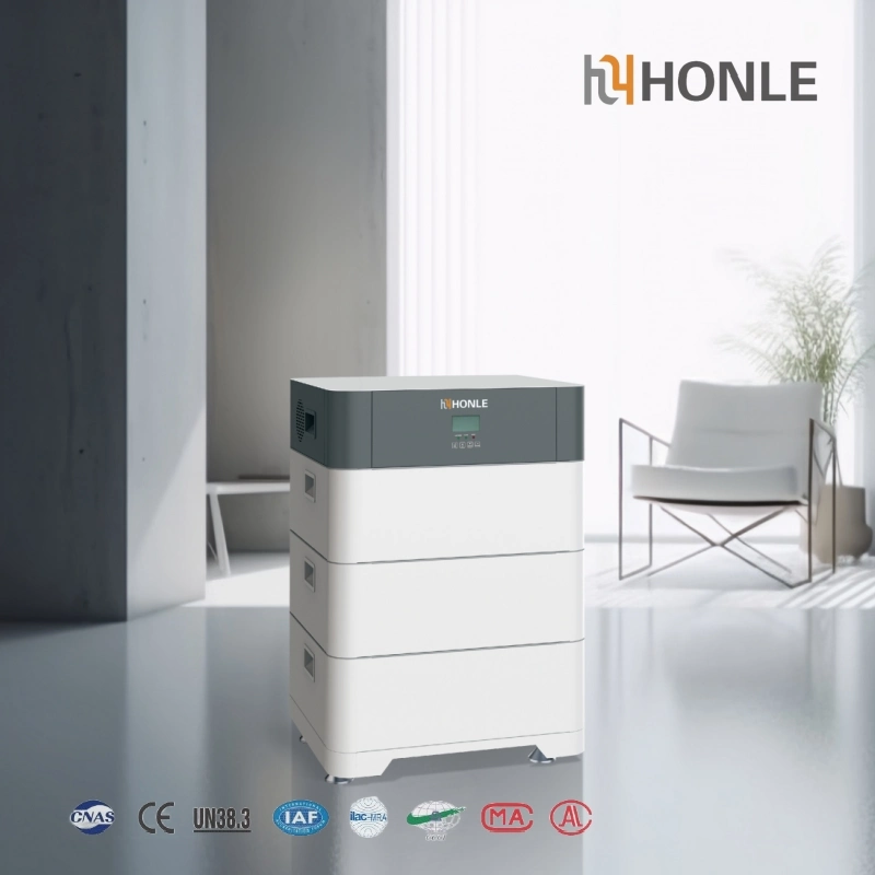 Honle 5.12kwh LiFePO4 Batteries 51.2V 100ah Solar Home Stack Energy Storage