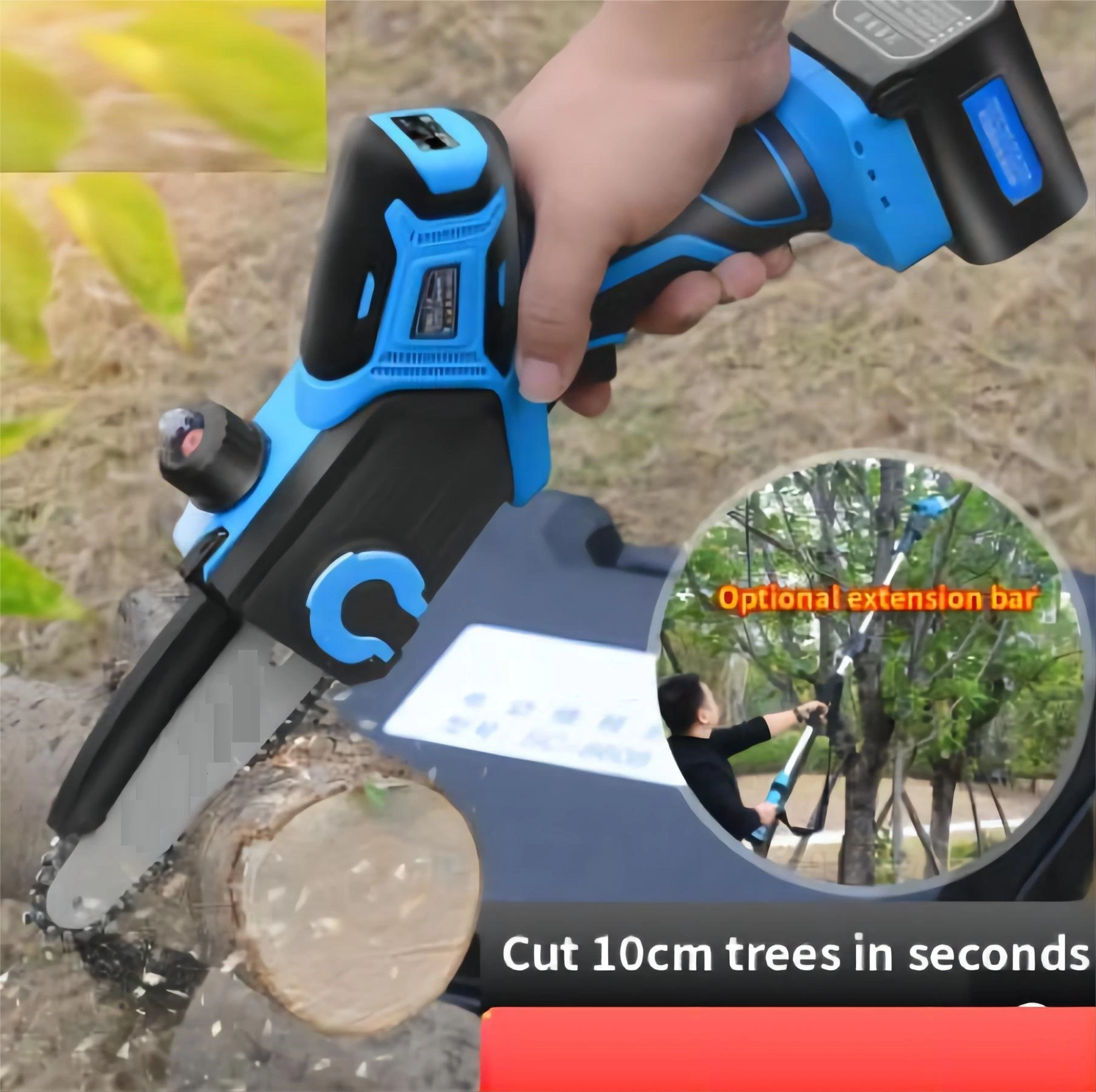 10% off-Unique-Design New Product-Li-ion Battery-Cordless/Electric-2in1 Multi-Garden Power Tool Set-Short/Long-Reach-Lopper/Chainsaw