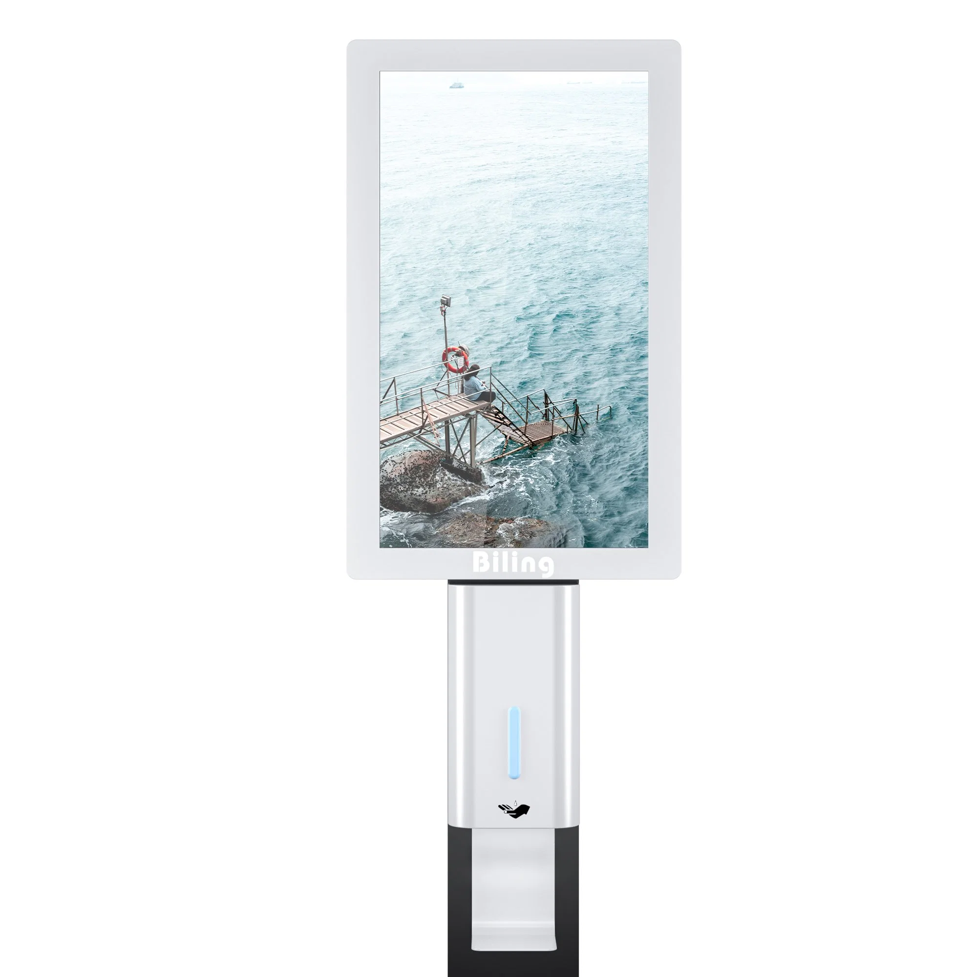 Standing Ad Player Sanitizer Screens Digital Signage Hand Sanitizer