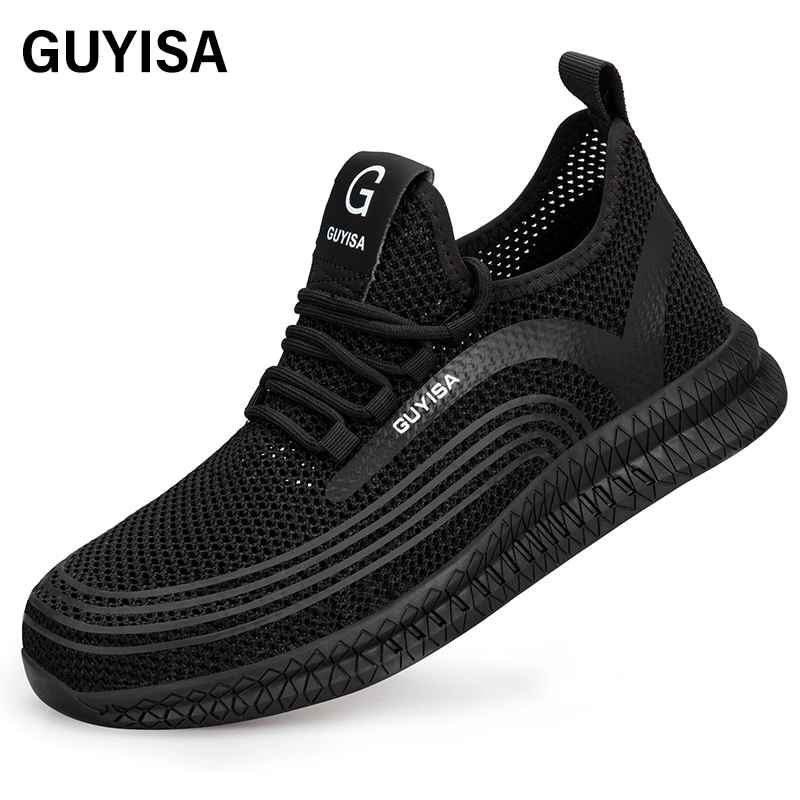 Guyisa nuevos fabricantes de zapatos de protección de mano de obra ropa directa - resistente Sólidos Soles suave de ante sintético de acero superior a.