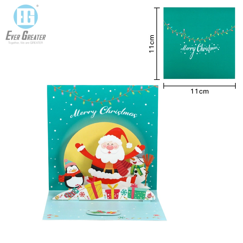 بطاقة هدايا مخصصة للهدايا الترويجية للعيد الميلاد بطاقات هدايا ثلاثية الأبعاد