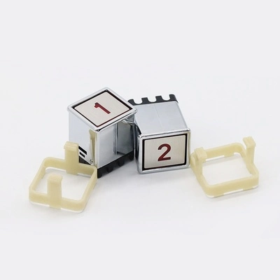 Cargo Elevator 28*32mm Square Stainless Steel Dumberwaiter Elevator Push Button with Red Light