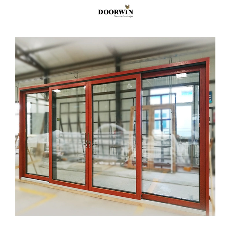 Heavy Duty Lift and Sliding Wood Aluminum Door for Missouri USA Client Design High quality/High cost performance  and Performance French Tempered Glass Narrow Frame Sliding Door