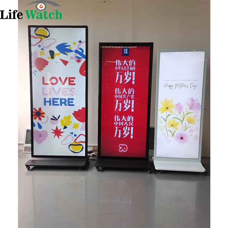 70-Inch Full Screen Android or Windows System 4K Indoor LCD Digital Poster TV Screen for Airport