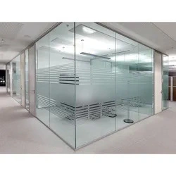 Customized Aluminum Frame Glass Type Interior Modular Office Wooden Door Partitions Wall for Business