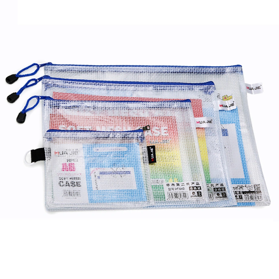 School Office Stationery A4 Document Bags Zipper Waterproof Colorful File Folder