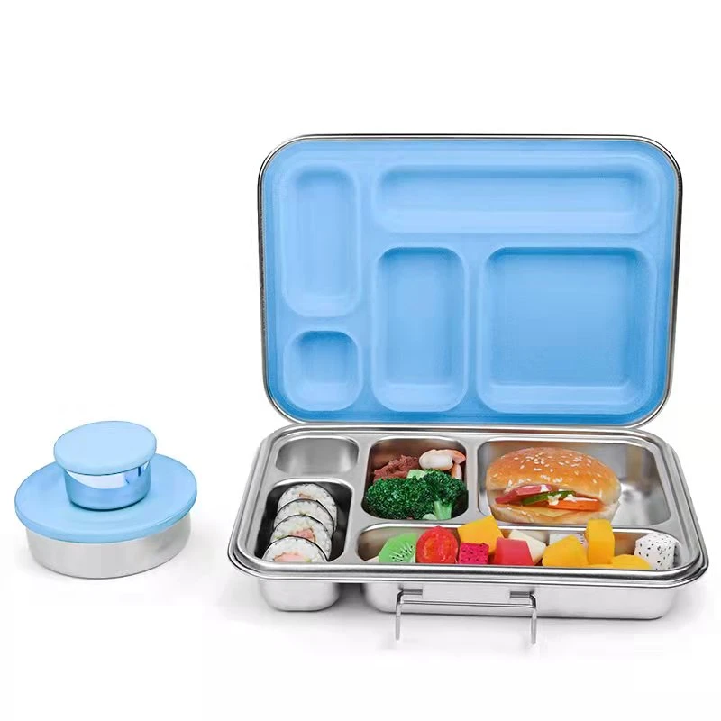 Aohea Stainless Steel Lunch Box Leak Proof Kids School Children Bento Box