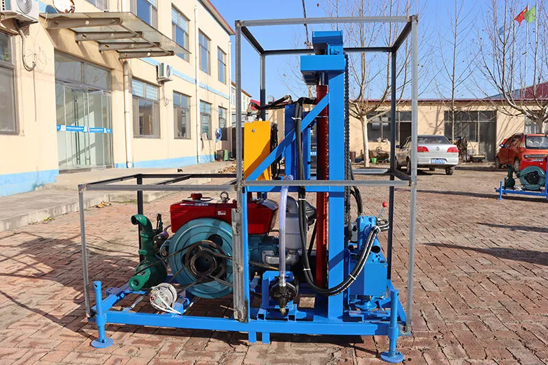 22HP Small Portable Diesel Trailer Mounted Rock Core Borehole Drill Machine 150m Hydraulic Rotary Mine Hole Deep Water Bore Well Drilling Rig