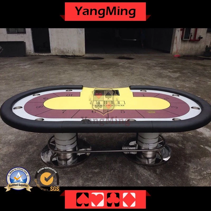 Casino Texas Poker Oval Feet Value Benefits Texas Poker Table with 10 Player Customize Gambling Ym-Tb018