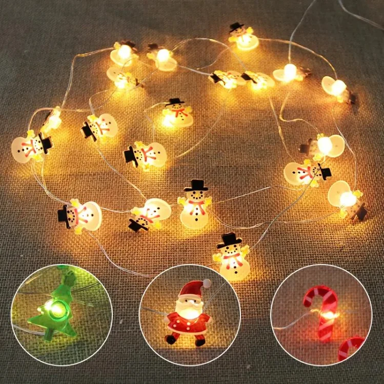 Plastic Christmas Claus Tree Light String Decoration for Holiday Festival