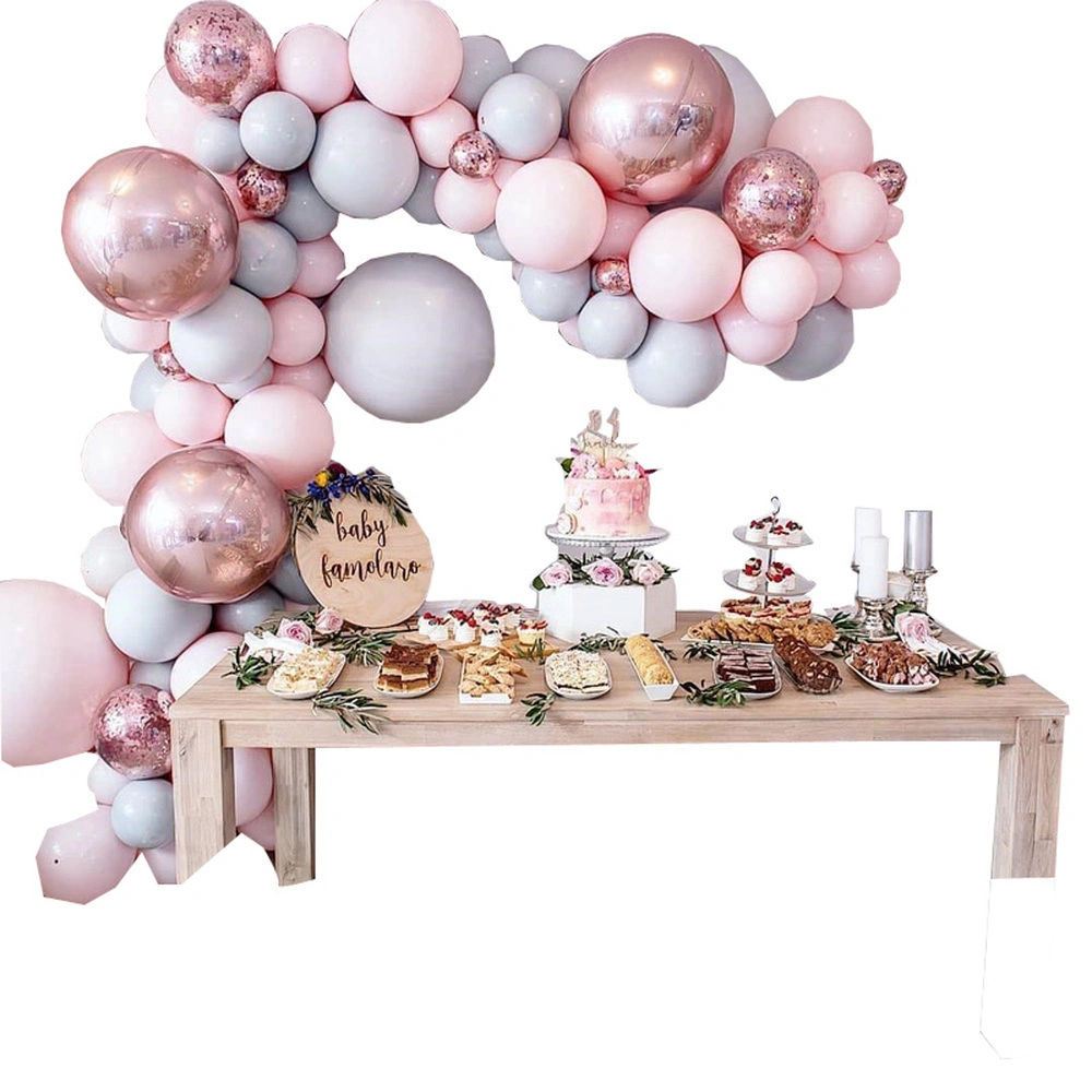 2020 serie Macaroon Puente Arco Balloonbirthday Fiesta conjunto \ decoración Boda 5 pulgadas Globos Latex Balloon Glue Chain Sets Kit