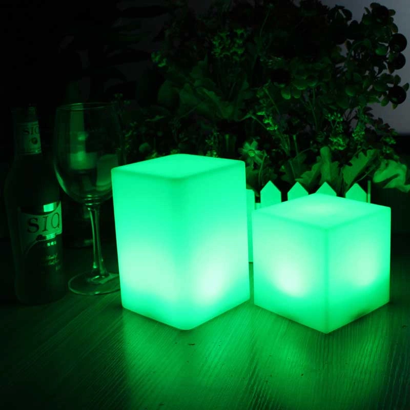 LED Home Beleuchtung System Bar Möbel Kunststoff Small Cube LED Nachttischlampe mit Akku