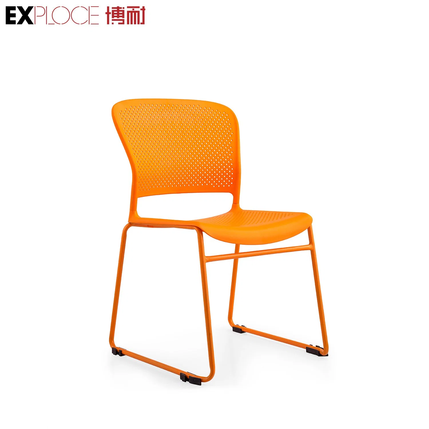 School Restaurant Plastic Dining Foldable Stackable Office Electroplated Solid Steel Leg Wholesale/Supplier Study Outdoor Lecture Chairs