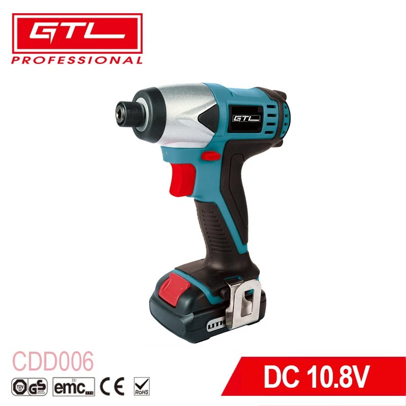 DC10.8V 1300mAh Lithium Battery Power Tools Cordless Impact Driver with Fast Charger (CDD006)