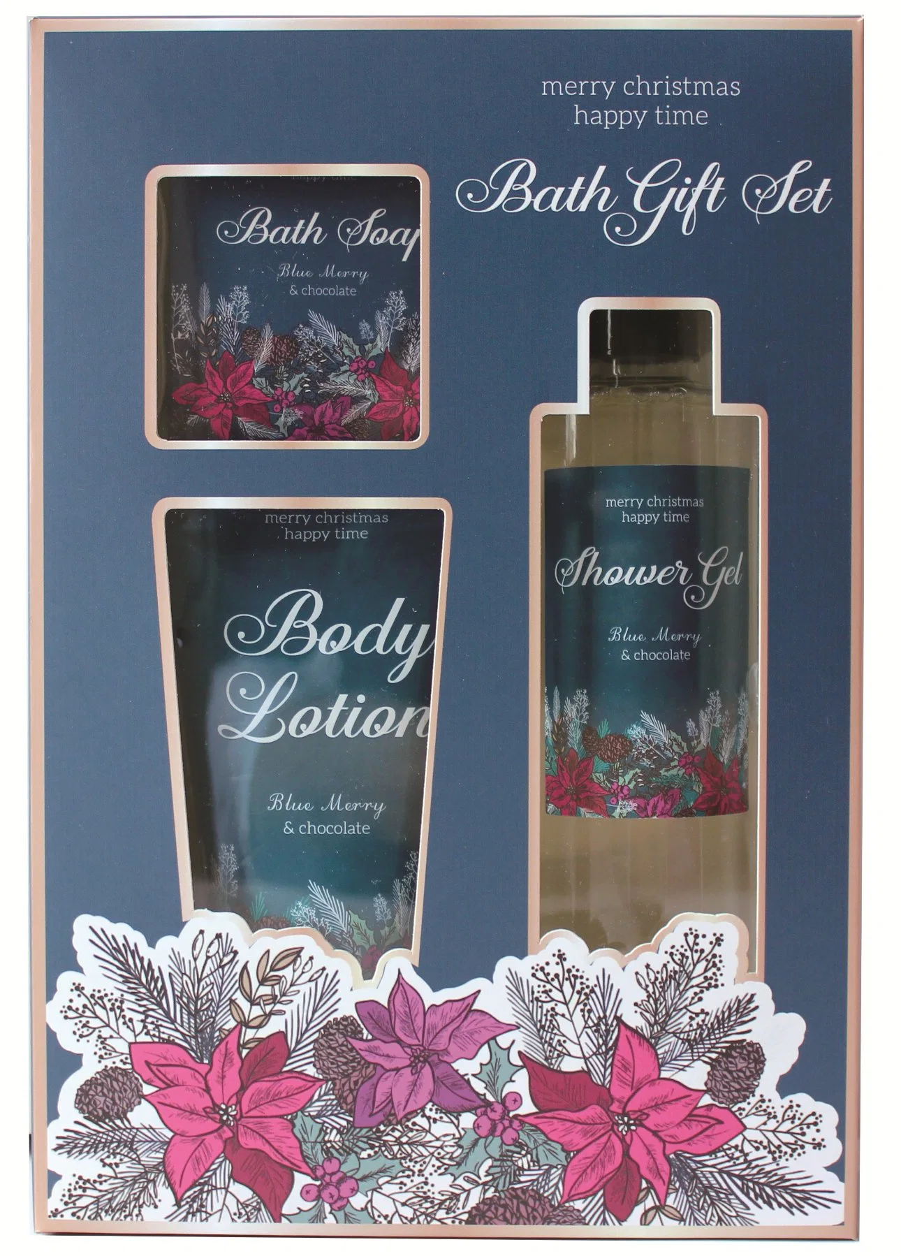 Christmas Gift Bath Skin Care Set Body Wash Body Lotion Bar Soap