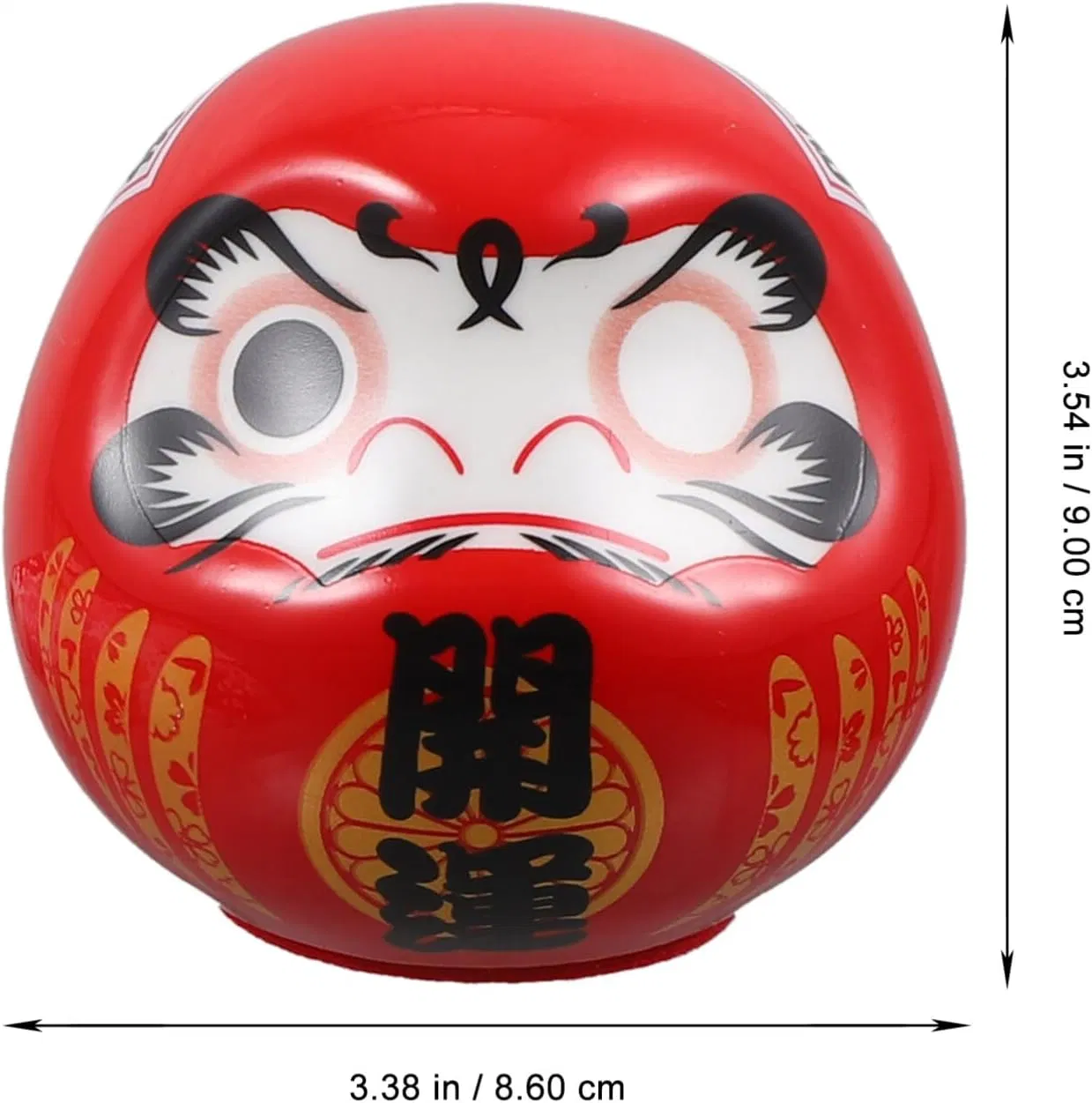 Japanese Style Ceramic Daruma Doll Figurine Ornament for Home Decoration