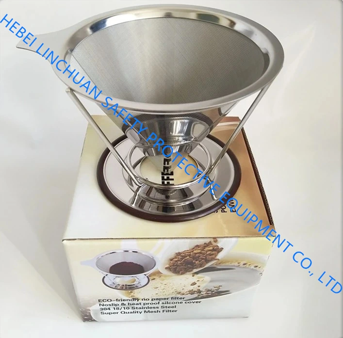 Non-Slip Durable Portable Stainless Steel Coffee Filter with Stand