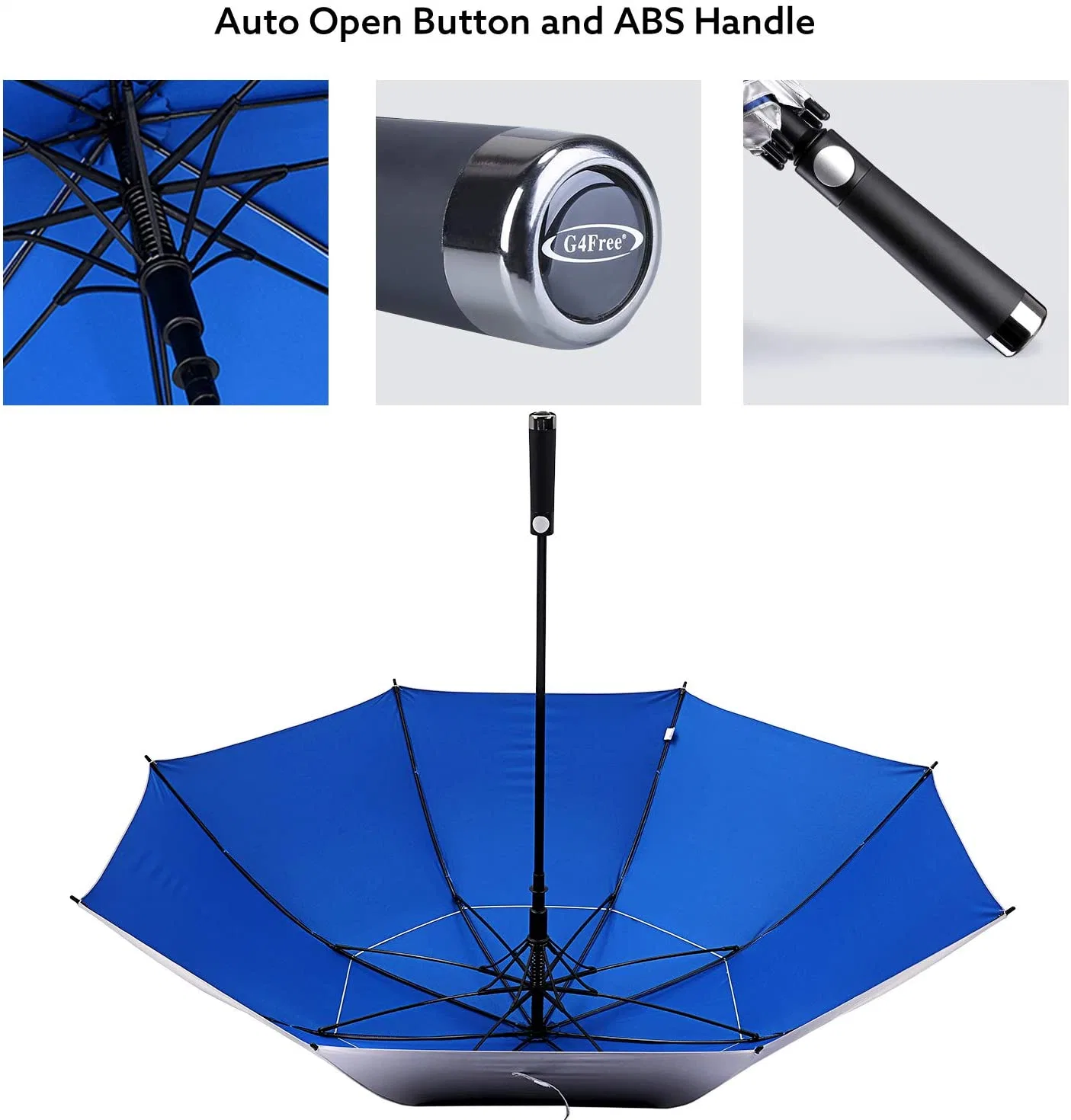 Oversize Extra Large 62/68 Inch UV Protection Golf Umbrella Auto Open Vented Double Canopy Windproof Sun Rain Umbrellas