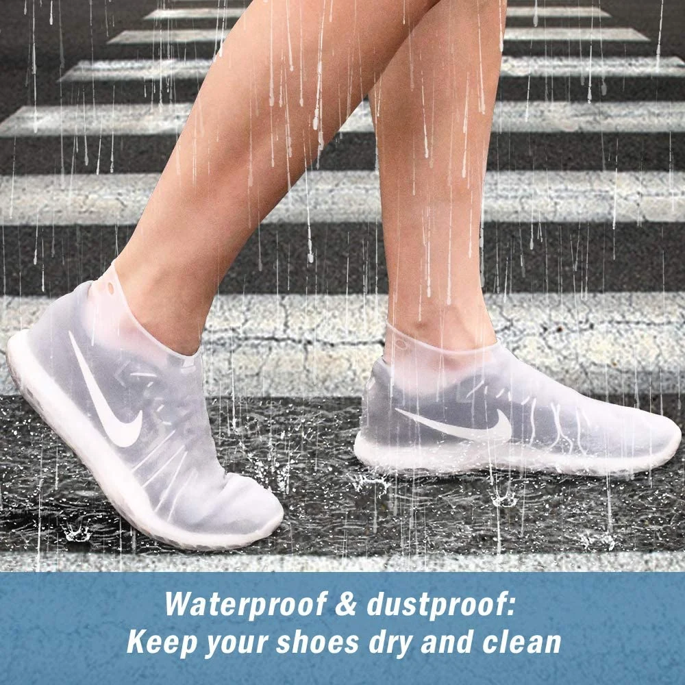 No-Slip Silicone Rubber Shoe Protector Reusable Silicone Waterproof Shoe Covers for Multiple Resistance and Use