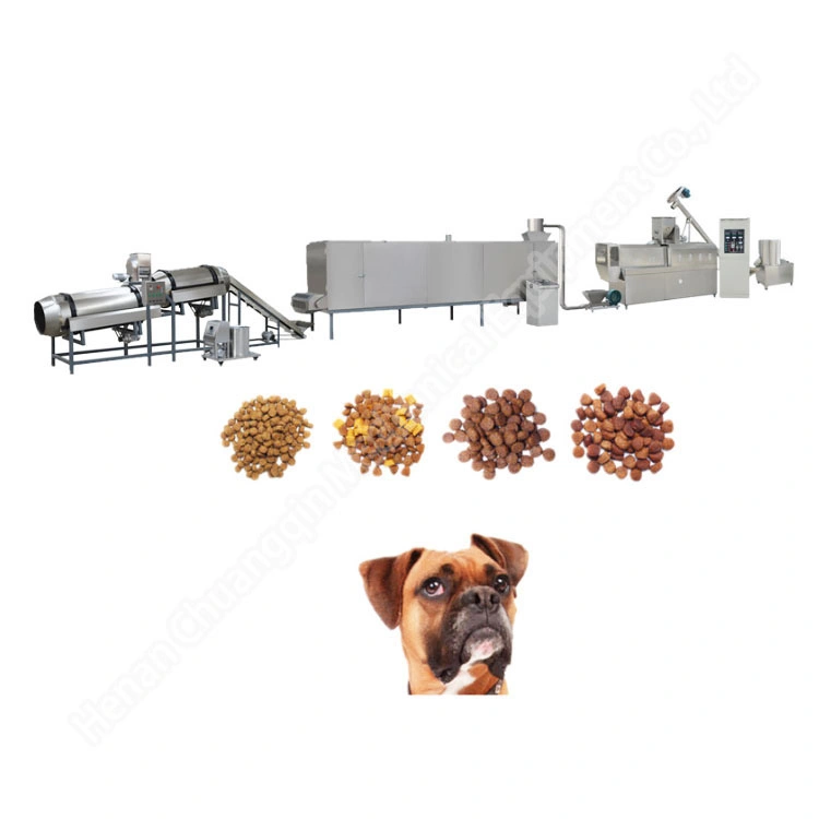 Línea de producción automática de alimentos acuáticos calentados por vapor para pescado Alimentación de camarones máquina de Extruir de alimentación flotante Perro gato Pet Food Extrusora de doble husillo