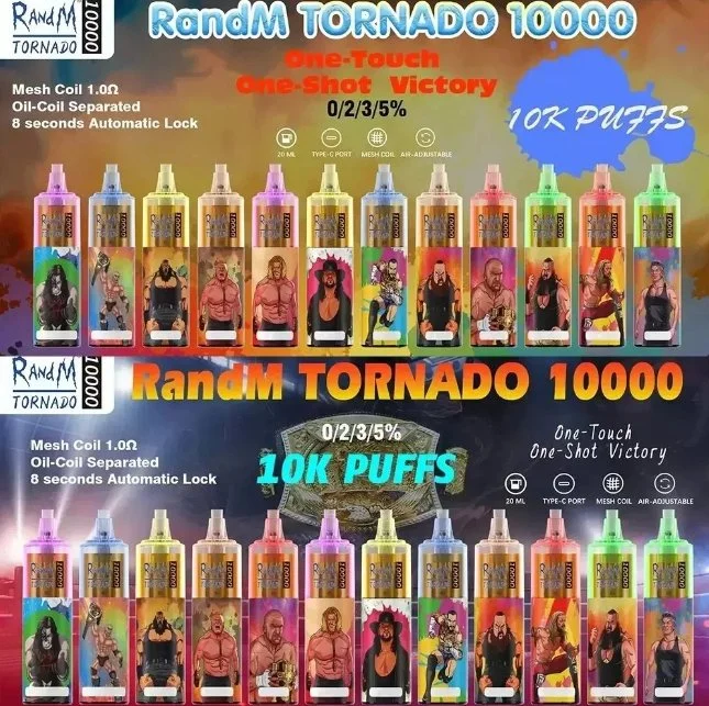 Randm Tornado 10000 Puffs Disposable/Chargeable E Cigarette Electronic Smoking Rnm Vape with RGB Light Airflow Control