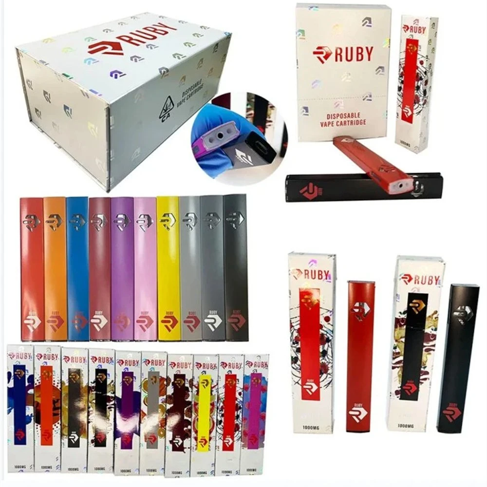 USA Empty Rubi Diposable Vape Pen Vaporizer 1000mg 1ml 1.0ml 1 Gram Ceramic Coil CB. D Th. C Delt. a 8 D8 Distillate Rechargeable Smoking Vape