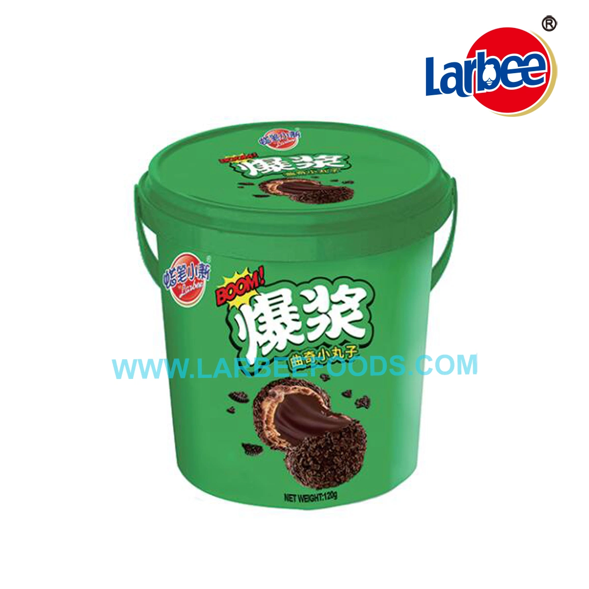 Atacado doce doce creme wafers Dark Chocolate em frasco de balde