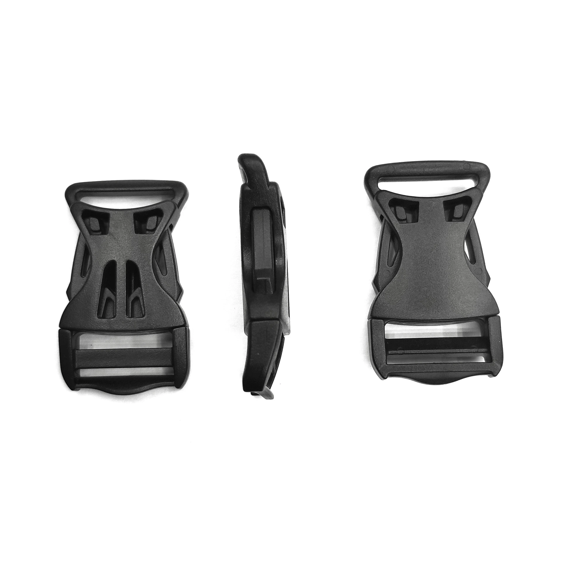 Manufacturer Inner Diameter 20mm Black Plastic Case Safety Buckle Helmet Side Open Buckle Backpack Adjustment Buckle Straight Supply