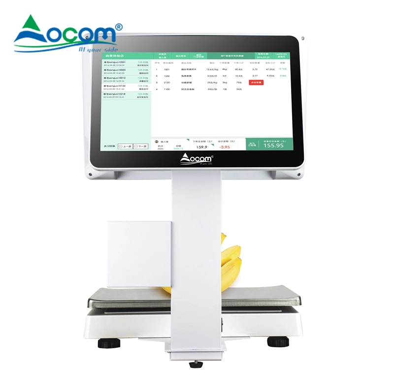 15.6-Inch Multi-Line Capacitive Touch Cheap Supermarket Point of Sale Machine POS System Digital Price Computing Scale