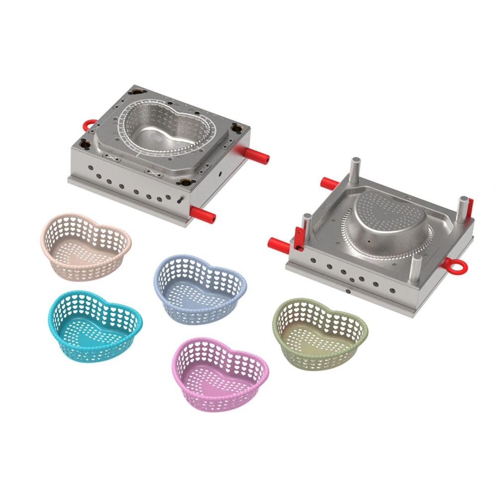 Kitchenware Heart Shape Plastic Fruit Basket Container Injection Mould