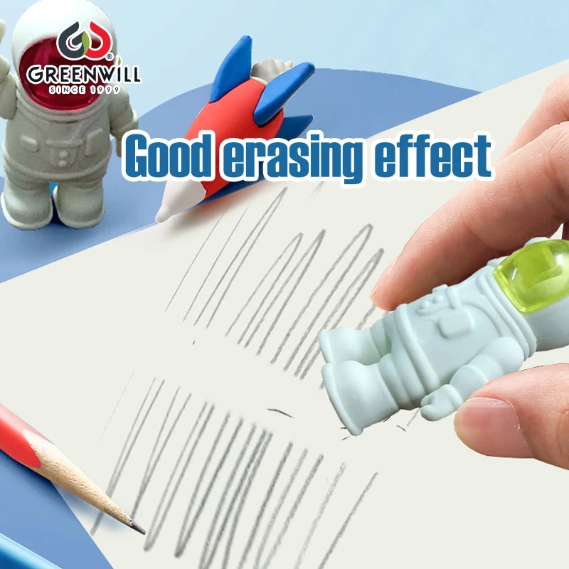 Fancy Fashion Stationery Supplier Greenwill Promotion School Popular Astronaut Eraser (GW193)