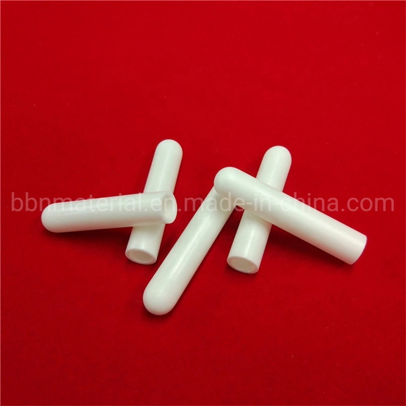 Industrial Custom Size Yttria Stabilized Heat Resistant Zro2 Pipe Zirconium Oxide Ceramic Sleeve with One End Closed