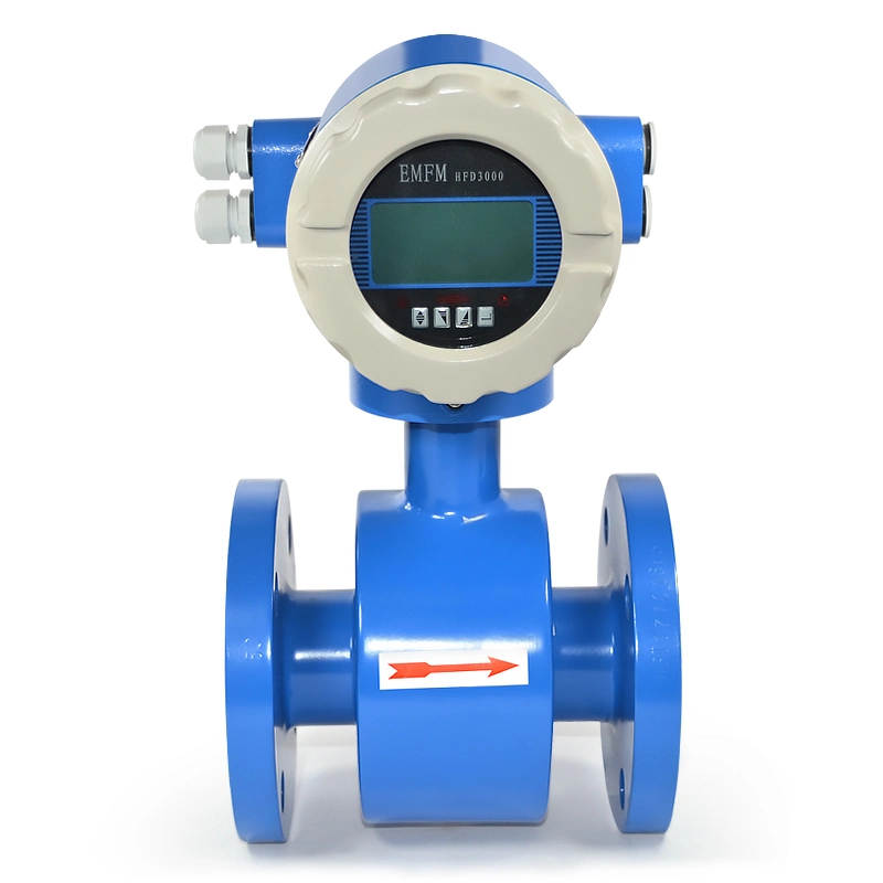 RS485 Digital Gas Fuel Electromagnetic Flowmeter Sensor Smart Oil Water Liquid Magnetic Flow Meter