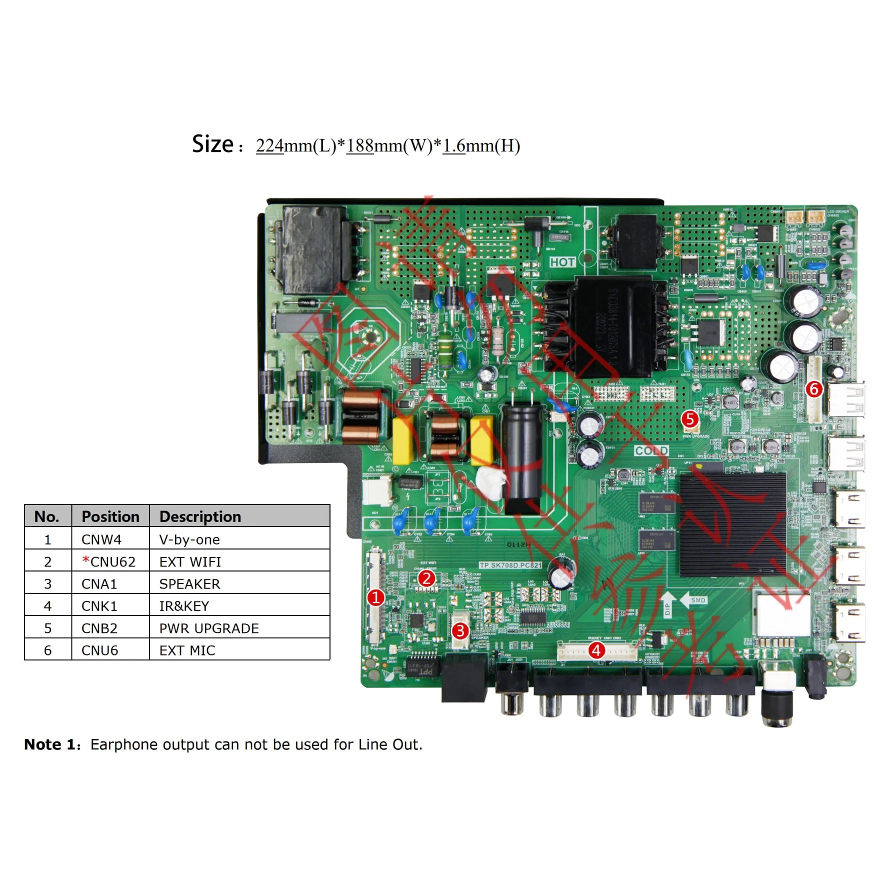 Factory Price Android 9.0 4K TV Smart Internet Board Tp. Sk708d. PC821 Web Television Motherboard TV Accessories