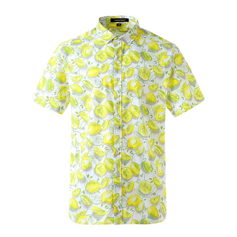 Camisas de verano de playa de poliéster transpirable a medida de la camisa hawaiana