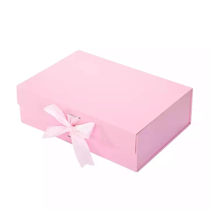 Factory Custom Printed Cardboard Carton Gift Magnetic Packaging Paper Box Folding Gifts Boxes with Ribbon/A4 A5 A3 Size Boxes