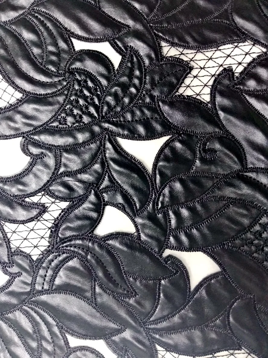 Leather Embroidery Lace Fabric Chemical Garment Lace