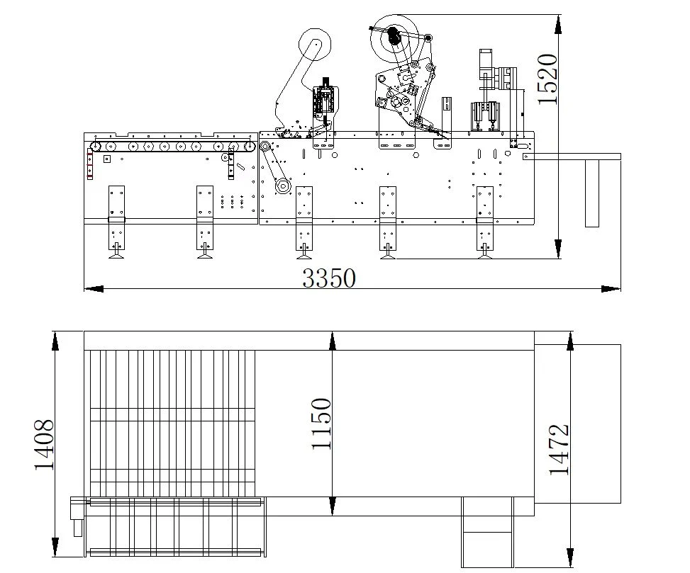 St-650A Automatic Rigid Box Folding Box Double Side Tape Label Sticking Machine