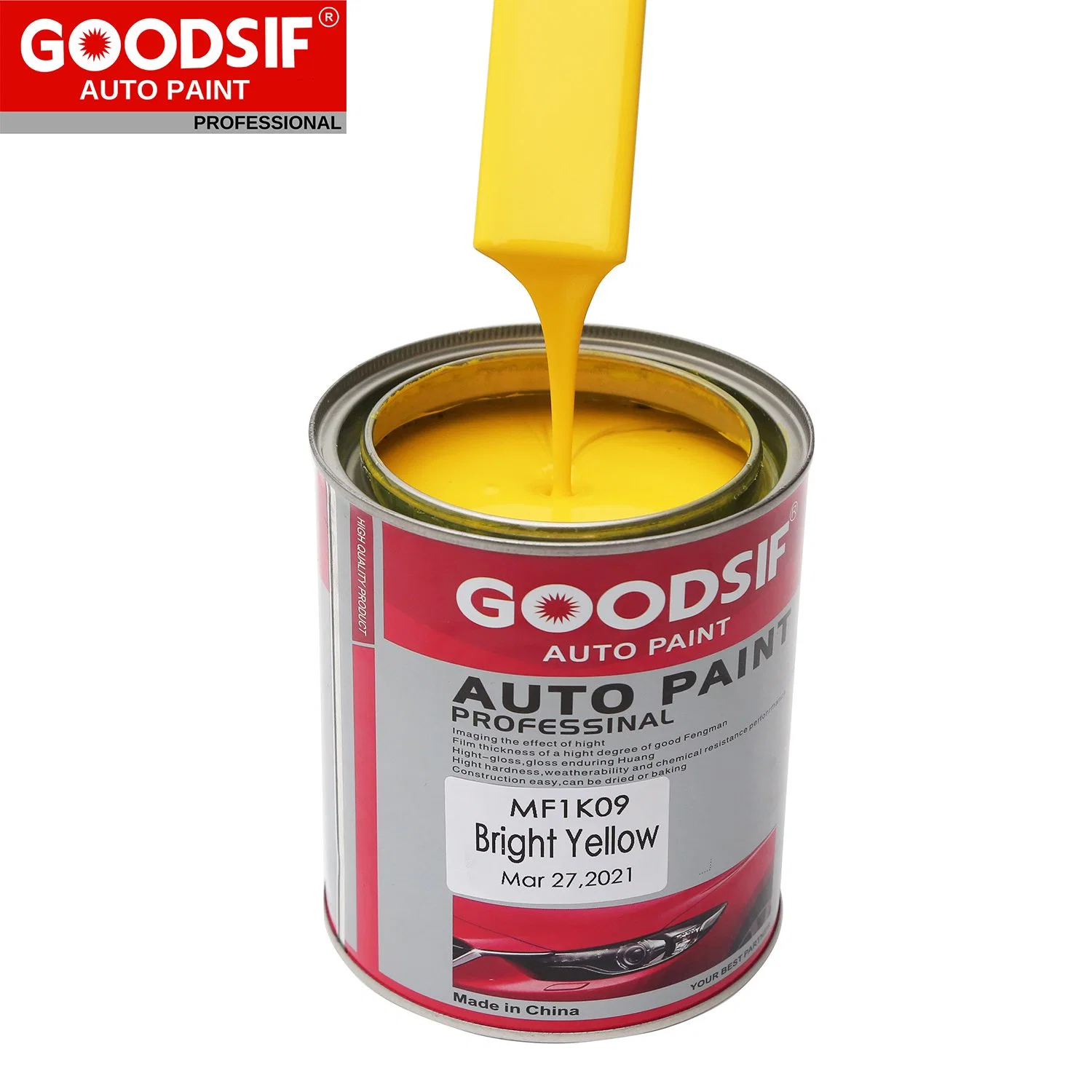 Automotive acabar la pintura Popular África Reparación de carrocerías de color puro pintura barniz Goodsif Car Kit endurecedor de pintura del automóvil