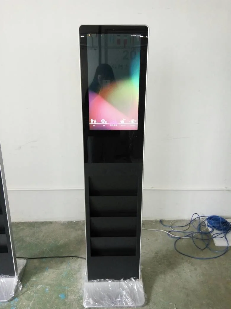 Photo Booth Kiosk 21.5 Inch Floor Stand with Android/Windows/Single Advertising Signs Download Ad Player Wall Mount Tablet