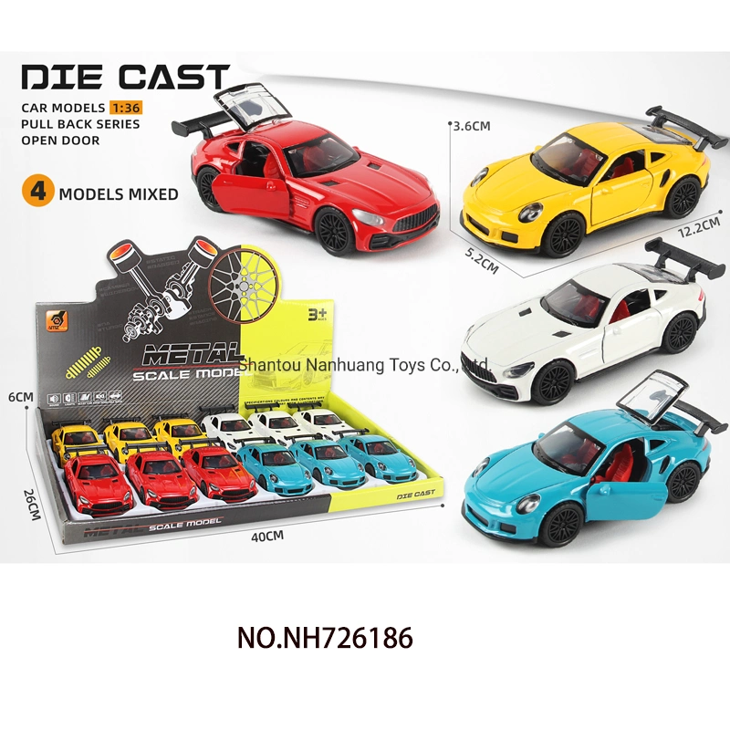 1: 36 Scale Metal Car Diecast Model Car with Open Doors