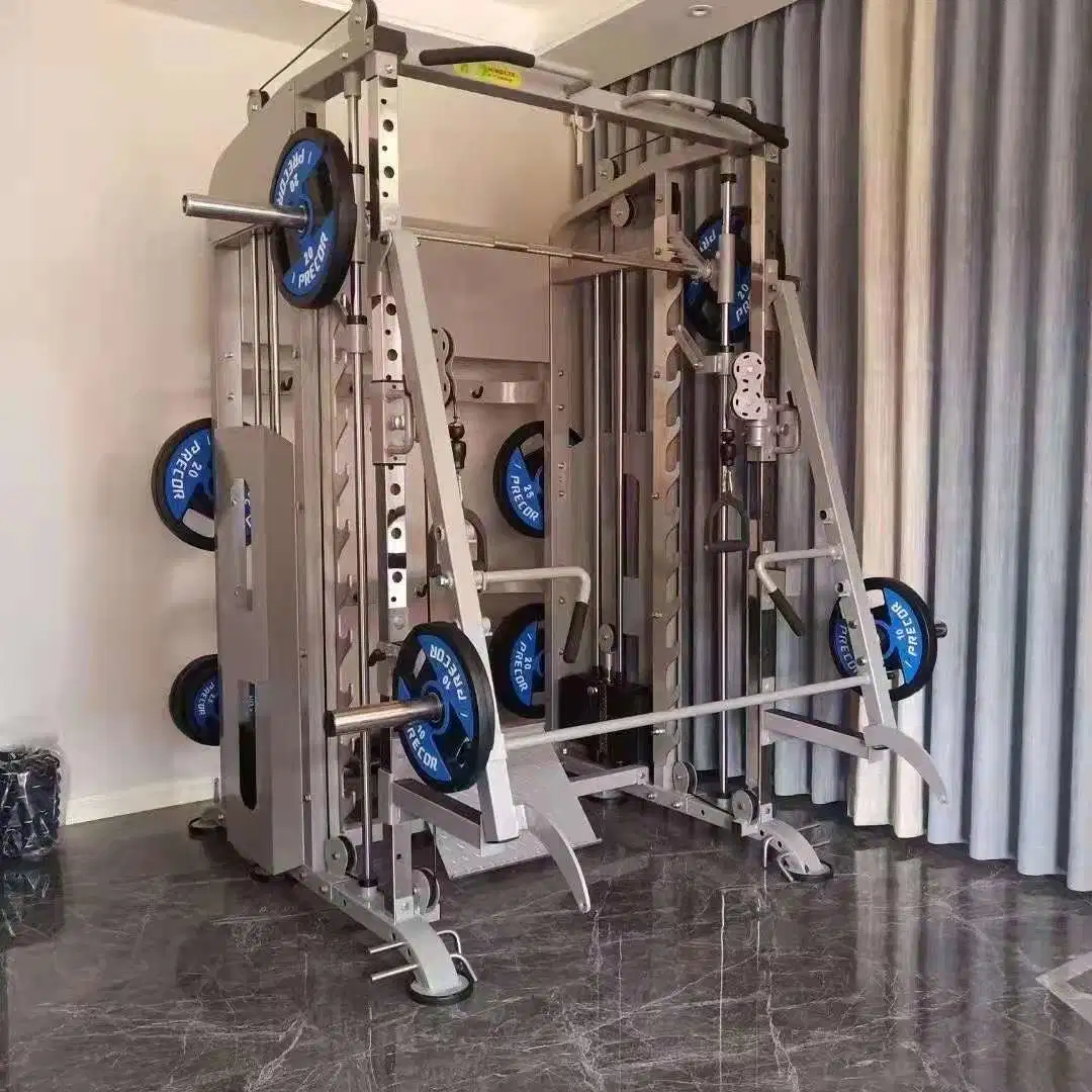 Hundreds of Different Exercises for Shoulder, Arms, Chest, Back, Core & Legs, Perfect Combo Machine for Whole Body Workout Variety of Function Smith Machine