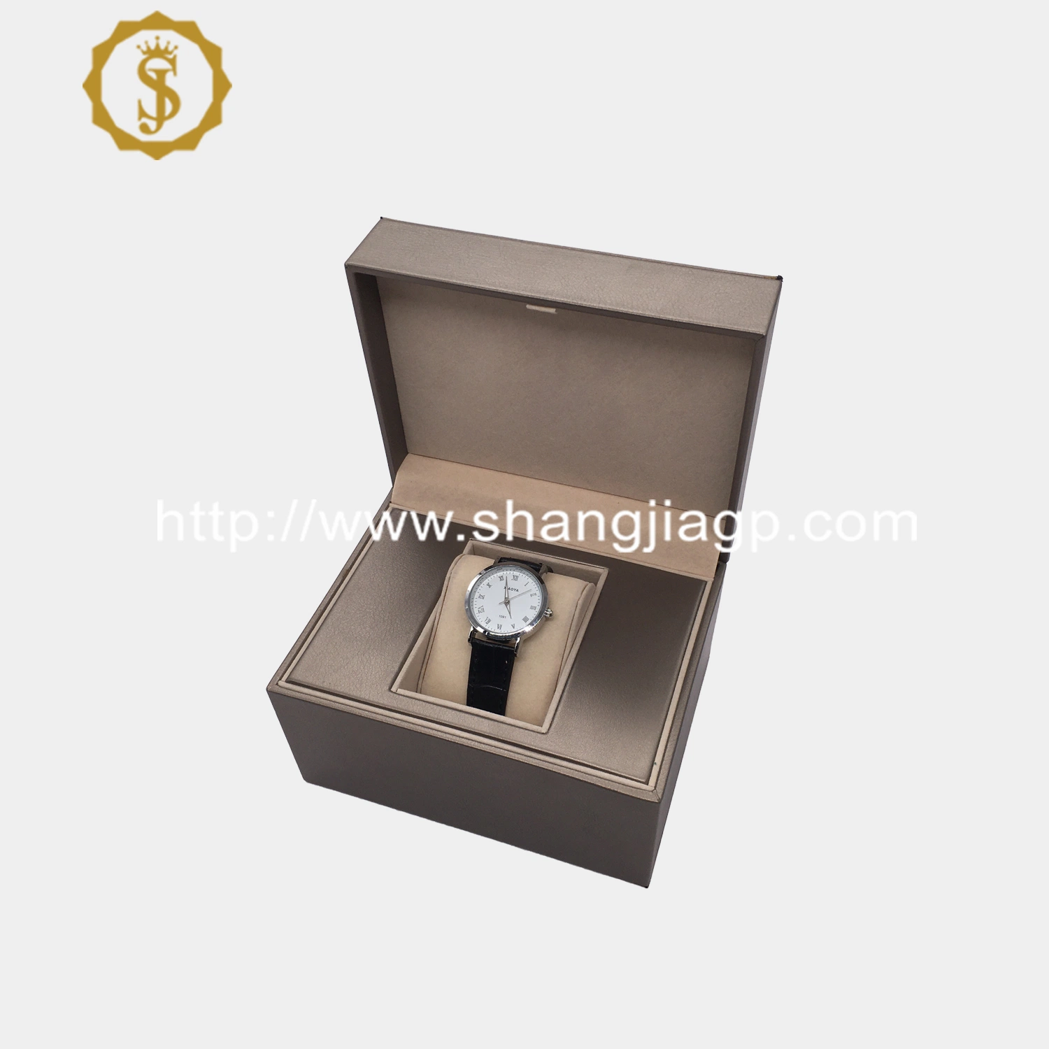 Original Factory Luxury Handmade PU Leather Watch almacenamiento Caja Embalaje de embalaje