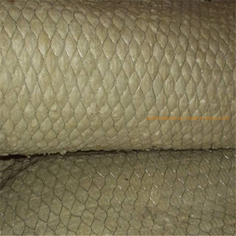 Mineral Rock Wool Thermal Insulation Sound Absorption Rockwool Blanket with Ss Stainless Steel Wire Mesh for Heat Chemicals Industry Pipelines Ss Pipe