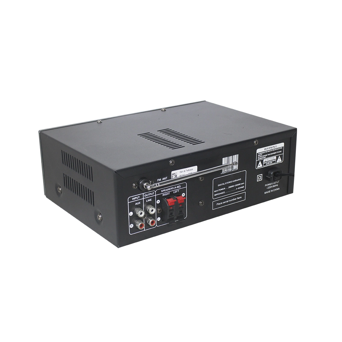 2-Kanal 2,0 250W Kompakter Bluetooth Mini PA Home Entertainment-Audioverstärker-Receiver mit UKW-Radio, MP3/USB/SD/Aux-Wiedergabe