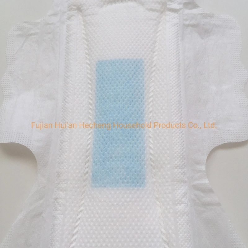 OEM 280mm Ultra Thin Feminine Sanitary Pad with Blue Printed Color and Adl