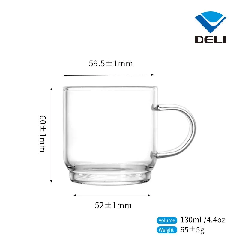 Transparent Milk Coffee Tea Juice Glass Cups for Drinking with Handle